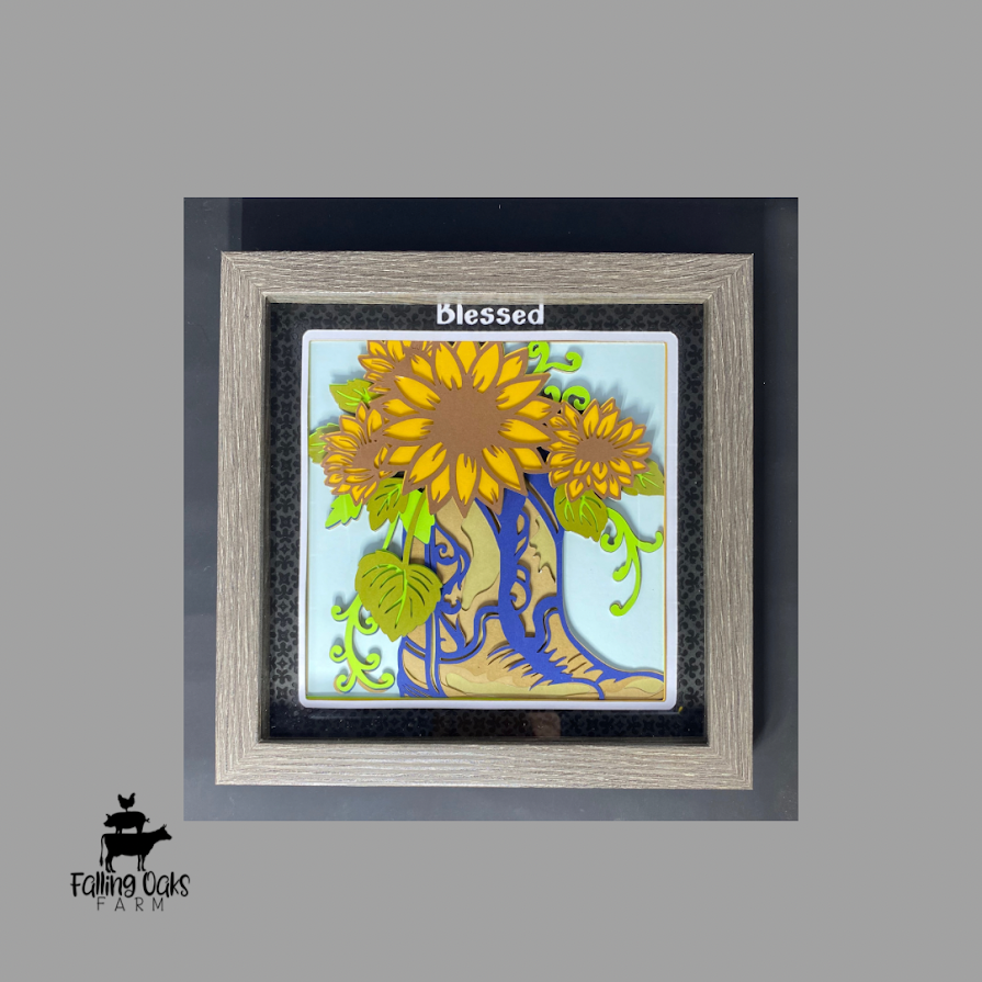 Layered Paper Art Framed