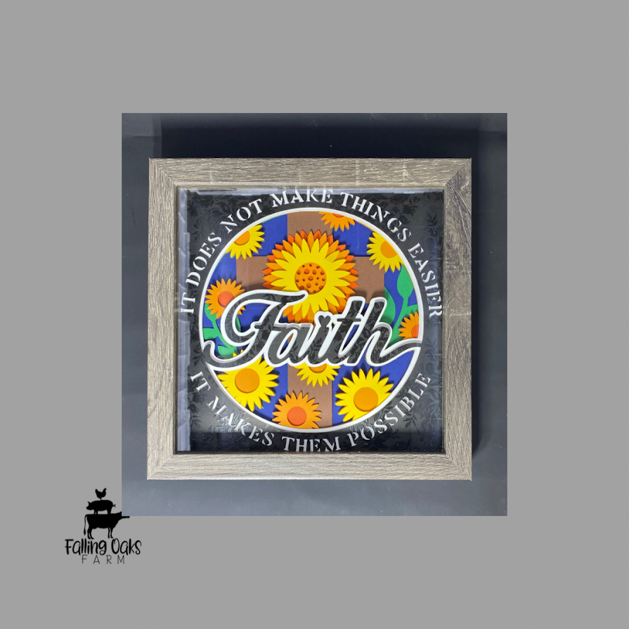 Layered Paper Art Framed