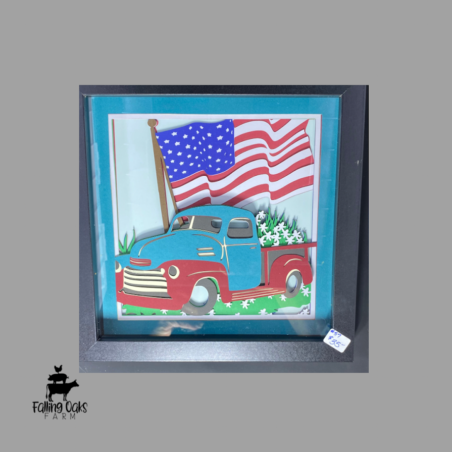 Layered Paper Art Framed