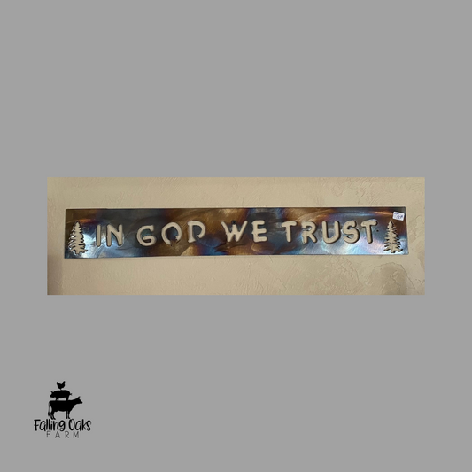 "In God We Trust" Metal Sign